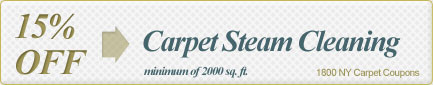 Cleaning Coupons | 15% off carpet steam cleaning | 1800 NY Carpet