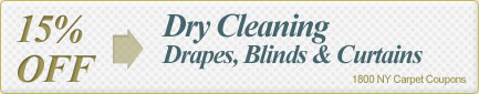 Cleaning Coupons | 15% off drapes, blinds and curtains | 1800 NY Carpet