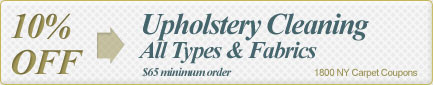 Cleaning Coupons | 10% off upholstery cleaning | 1800 NY Carpet